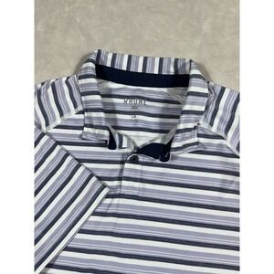 Rhone Polo Shirt Size Large Striped Commuter Performance Golf Short Sleeve